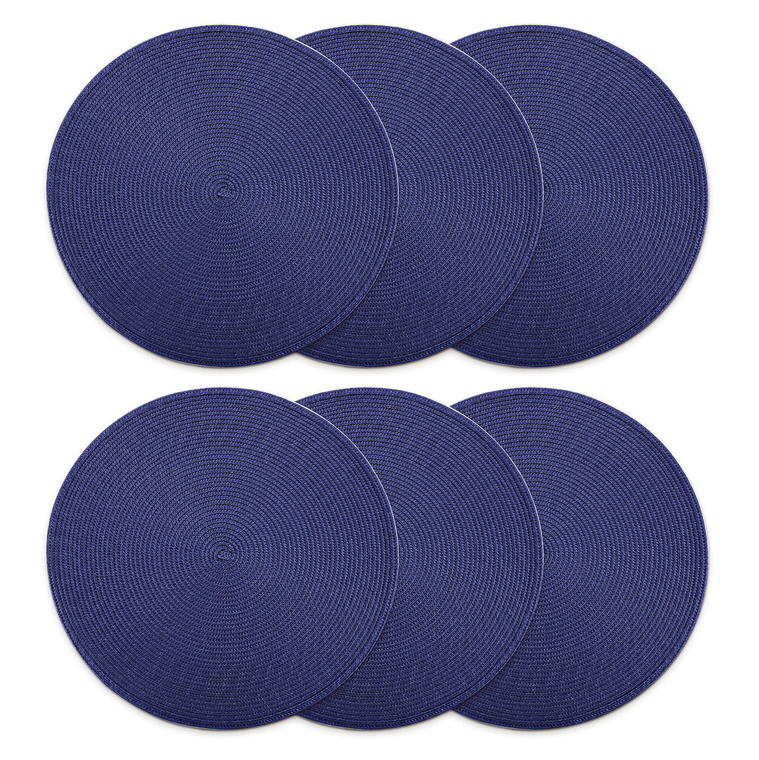 Tischmatten Helena Blau 6er Set Ø 38 cm | Urban Lifestyle