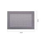 Bild in der Galerie öffnen: Tischmatten „Heidi“ Silber 6er Set 45 x 30 cm rechteckige Platzsets aus PVC