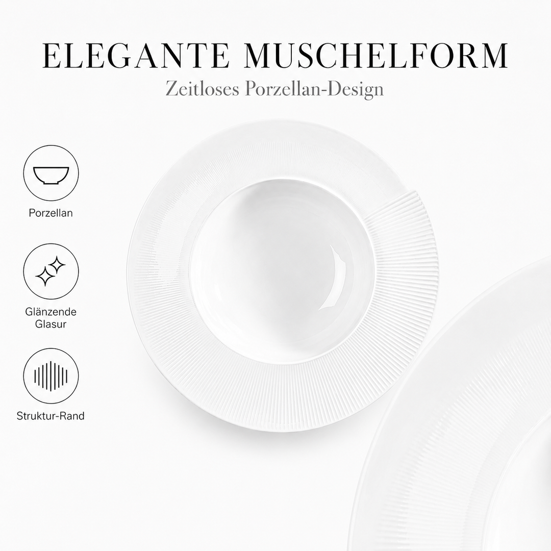Pastateller GENOVA Muschelform Ø 28 cm B-Ware