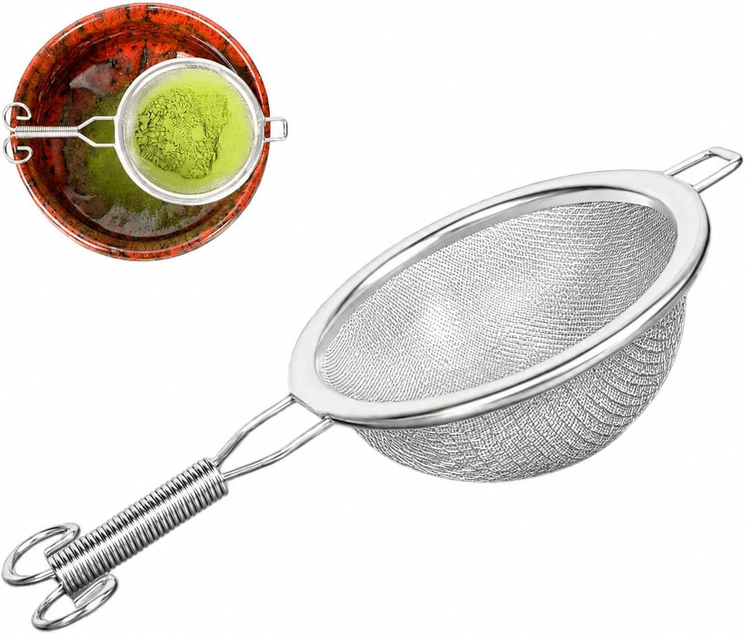 Matcha-Sieb aus Edelstahl mit Griff, Ø 6,5 cm