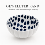 Bild in der Galerie öffnen: Porzellanschale "Momiji" blau Tropfen Design