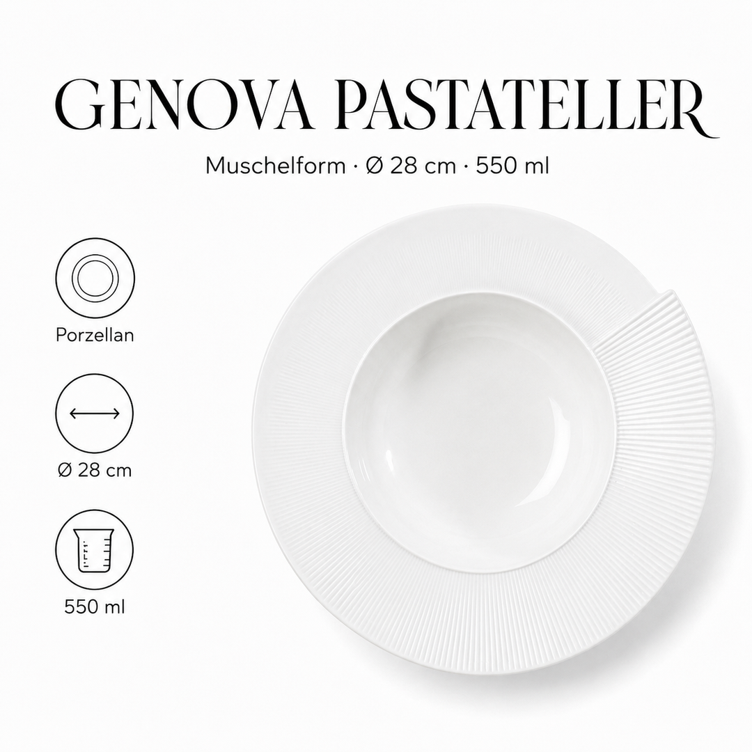 Pastateller GENOVA Muschelform Ø 28 cm B-Ware