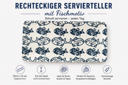 Rechteckiger Keramik-Servierteller 