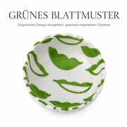 Porzellanschale MOMIJI grün Blatt Design