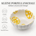 Bild in der Galerie öffnen: Porzellanschale "Momiji" gelb Lotuswurzel Design - 11cm