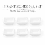 Bild in der Galerie öffnen: Yumi Saucenschälchen 6er Set Weiß 6 x 6 cm