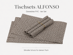 Bild in der Galerie öffnen: Tischsets ALFONSO Braun 6er Set aus Kunststoff