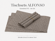 Tischsets ALFONSO Braun 6er Set aus Kunststoff