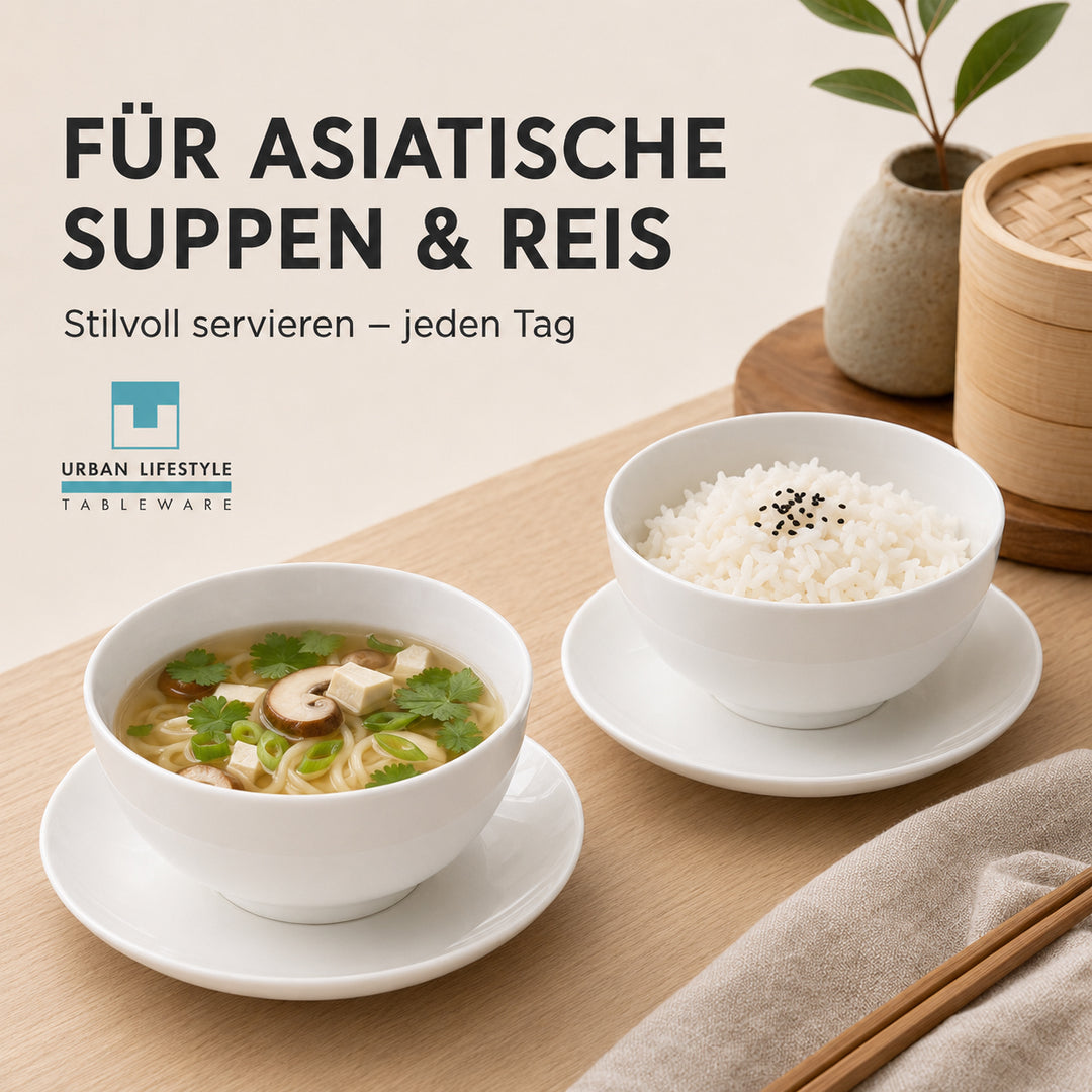 8-teiliges Porzellan Schüssel-Set – spülmaschinenfest