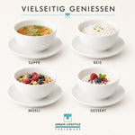 Bild in der Galerie öffnen: URBAN LIFESTYLE Schüssel-Set Porzellan 8-teilig – modernes Tischdesign