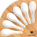 Bild in der Galerie öffnen: Porzellanlöffel weiß - für Ramen und Suppen