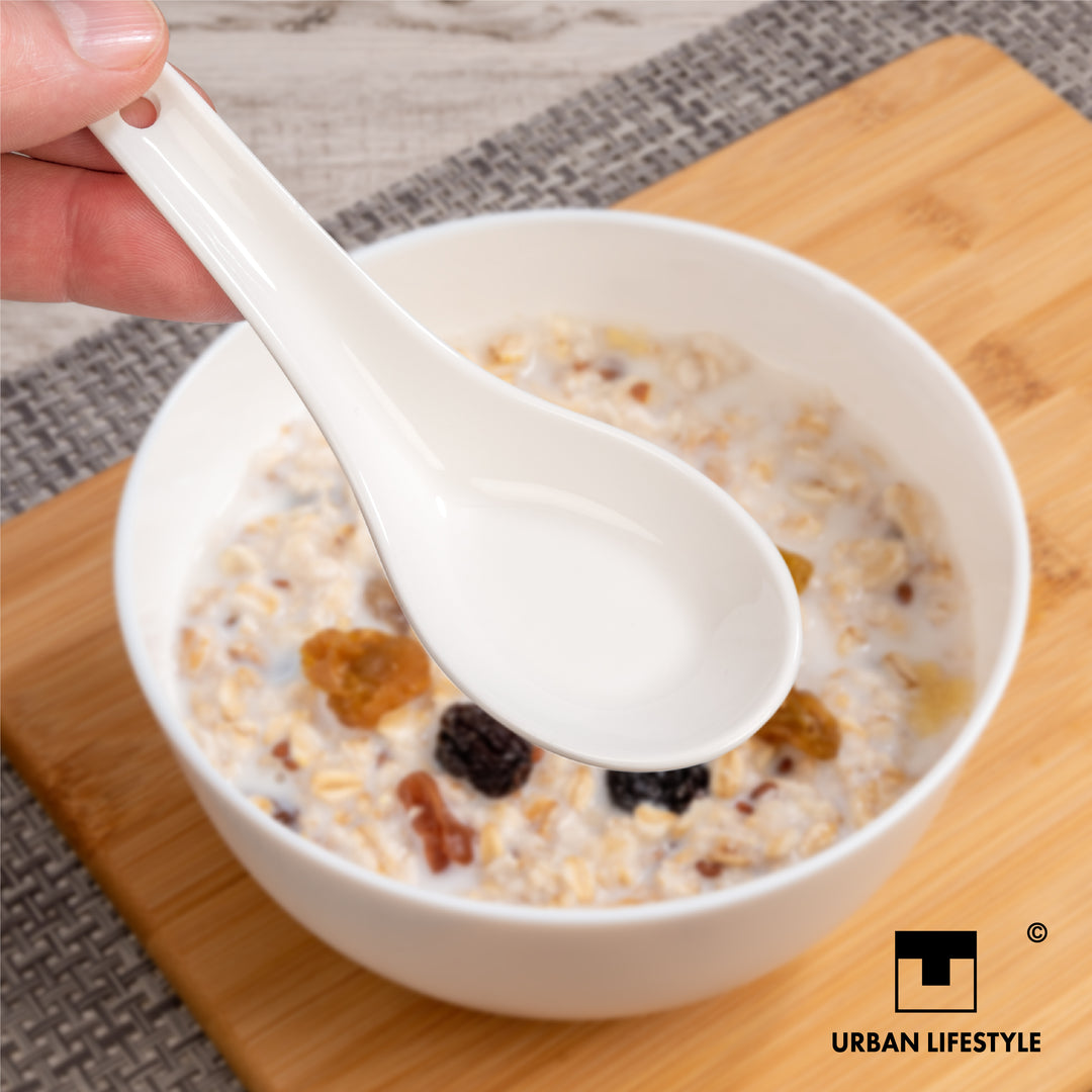 Asia Löffel weiß - 6er Set Porzellan