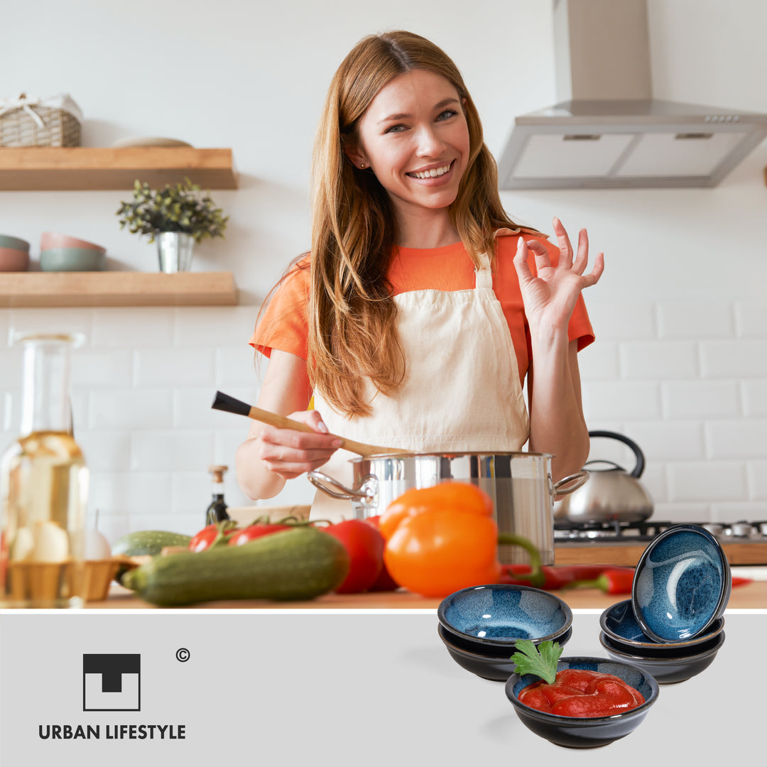 Urban Lifestyle Saucenschälchen "Enra" 6 stück handgefertigt aus Edelkeramik