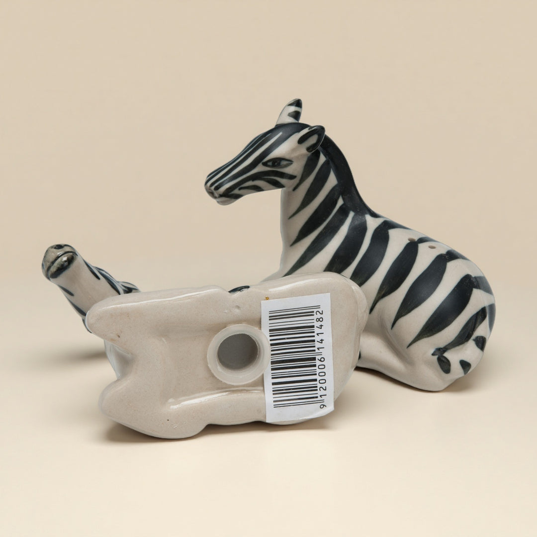 Zebra Salz- & Pfefferstreuer – 2-teiliges Set, handbemalt
