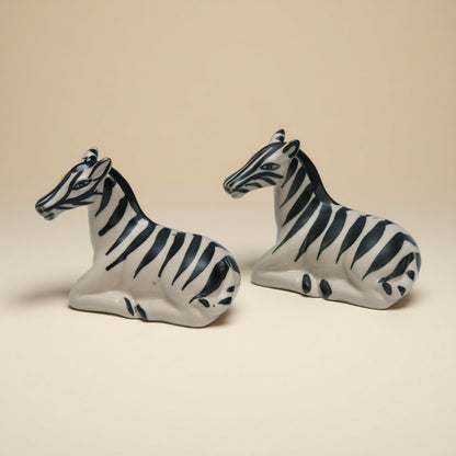 Zebra Salz- & Pfefferstreuer – 2-teiliges Set, handbemalt