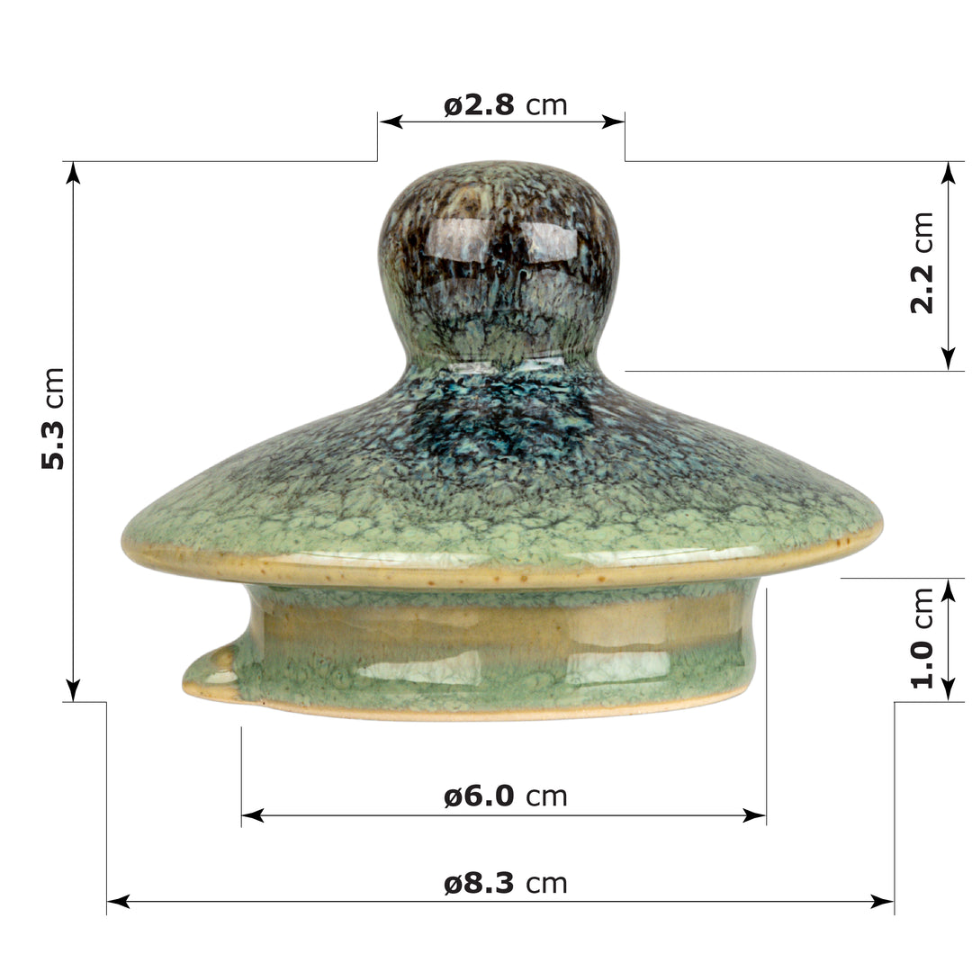 Teekannen-Deckel Bristol seegrün - Ersatzteil Porzellan