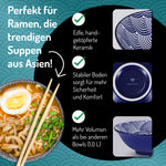 Bild in der Galerie öffnen: Ramen-Schüssel 2er-Set – Porzellan, 20cm &amp; Spülmaschinenfest | Urban Lifestyle
