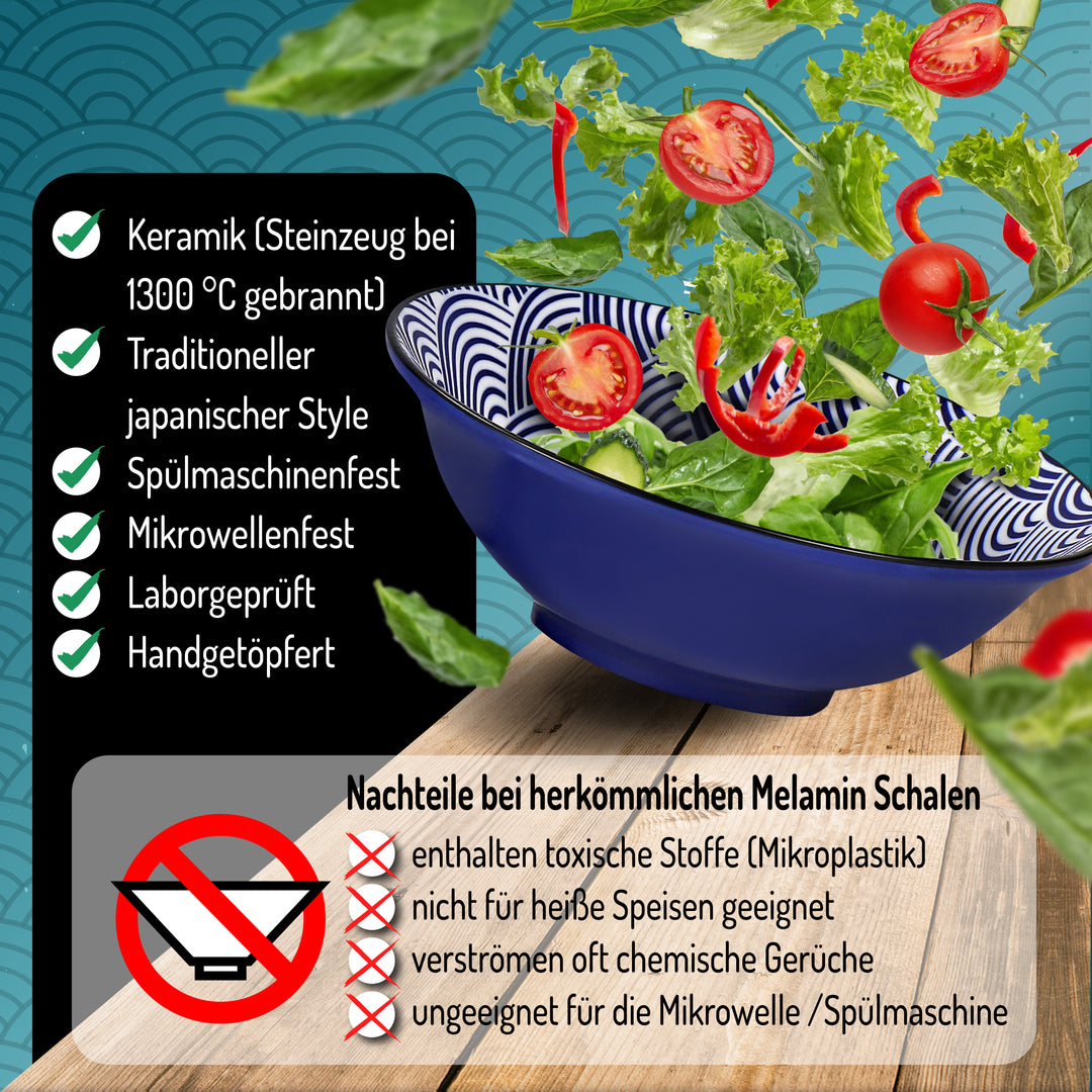 Ramen-Schüssel 2er-Set – Porzellan, 20cm & Spülmaschinenfest | Urban Lifestyle