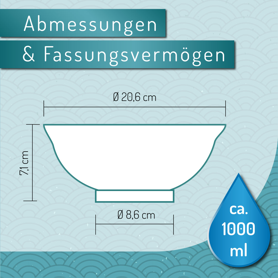 Ramen-Schüssel 2er-Set – Porzellan, 20cm & Spülmaschinenfest | Urban Lifestyle