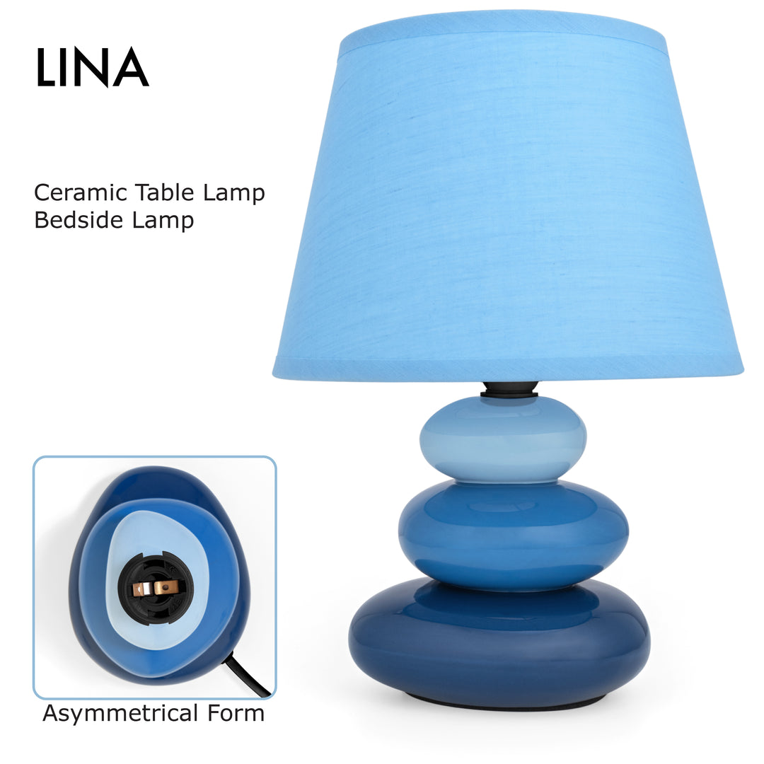 Urban Lifestyle Nachttischlampe "Lina" (Blau)