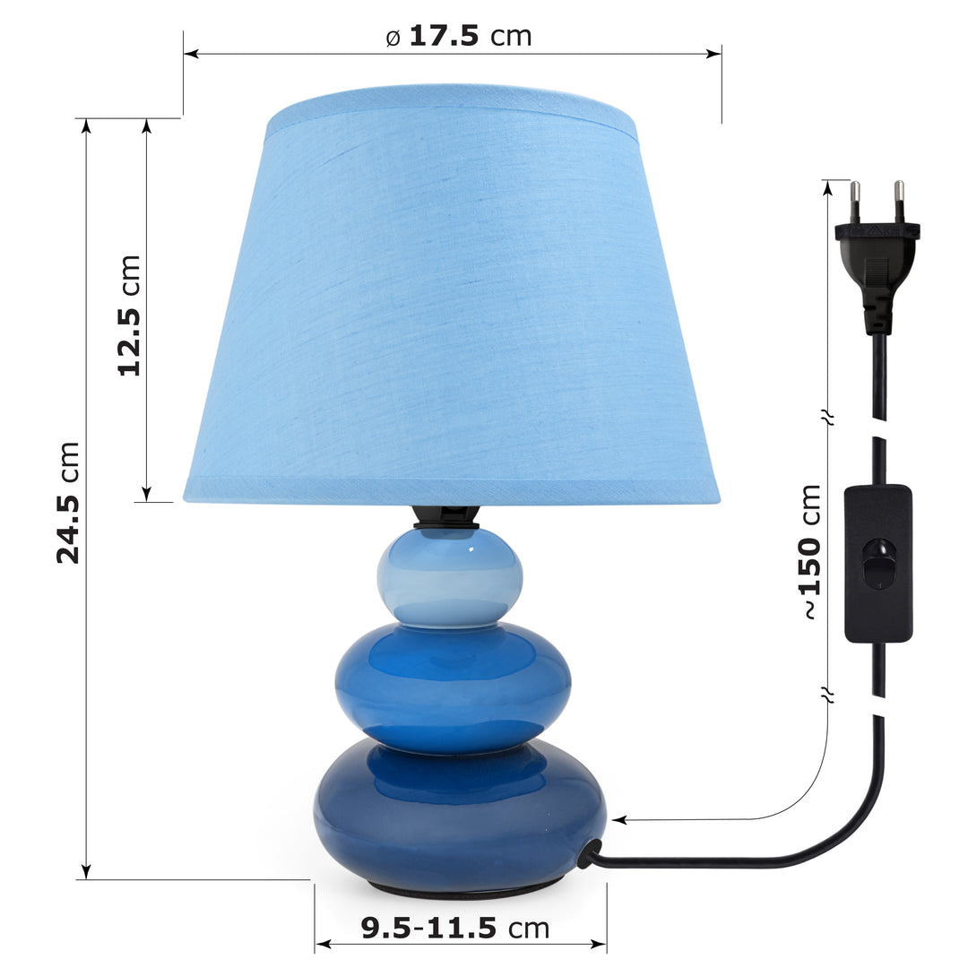 Urban Lifestyle Nachttischlampe "Lina" (Blau)