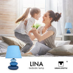Bild in der Galerie öffnen: Urban Lifestyle Nachttischlampe &quot;Lina&quot; (Blau)
