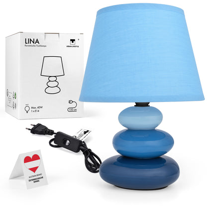 Urban Lifestyle Nachttischlampe "Lina" (Blau)