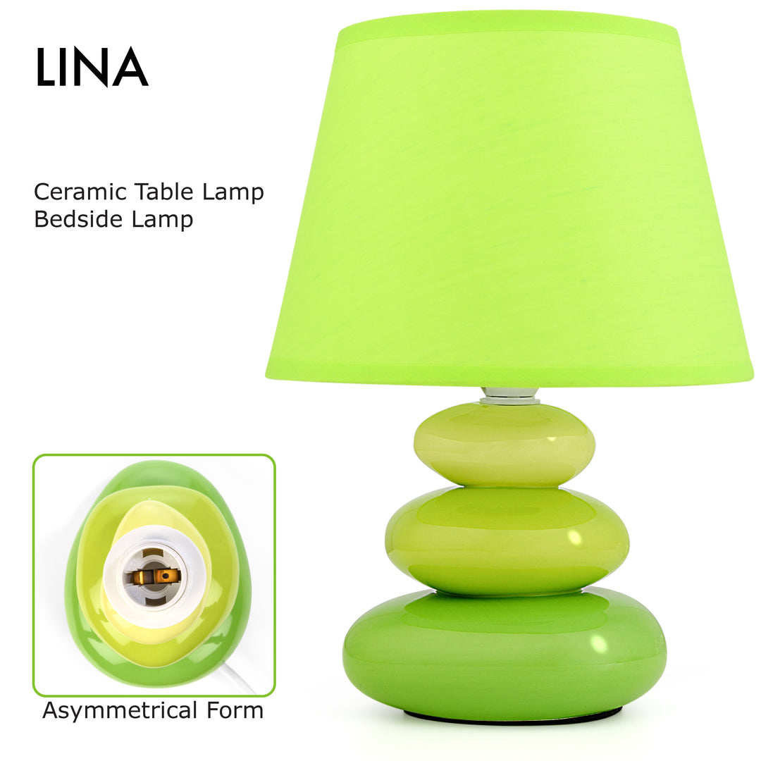 Nachttischlampe Lina grün - Keramik Urban Lifestyle