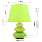 Bild in der Galerie öffnen: Tischlampe Lina grün - modernes Design Keramikfuß