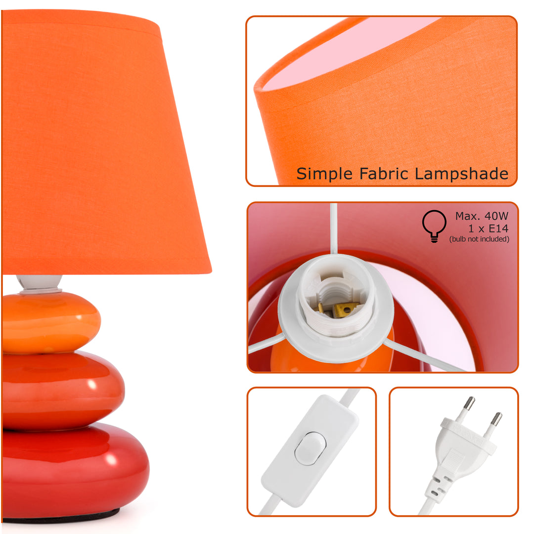Urban Lifestyle Nachttischlampe Lina (Orange)