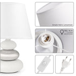 Bild in der Galerie öffnen: Urban Lifestyle Nachttischlampe &quot;Lina&quot; (Weiß-silber)
