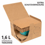 Bild in der Galerie öffnen: Teekanne Liverpool mit Siebeinsatz – Steinzeug, Türkis, 1,6 L