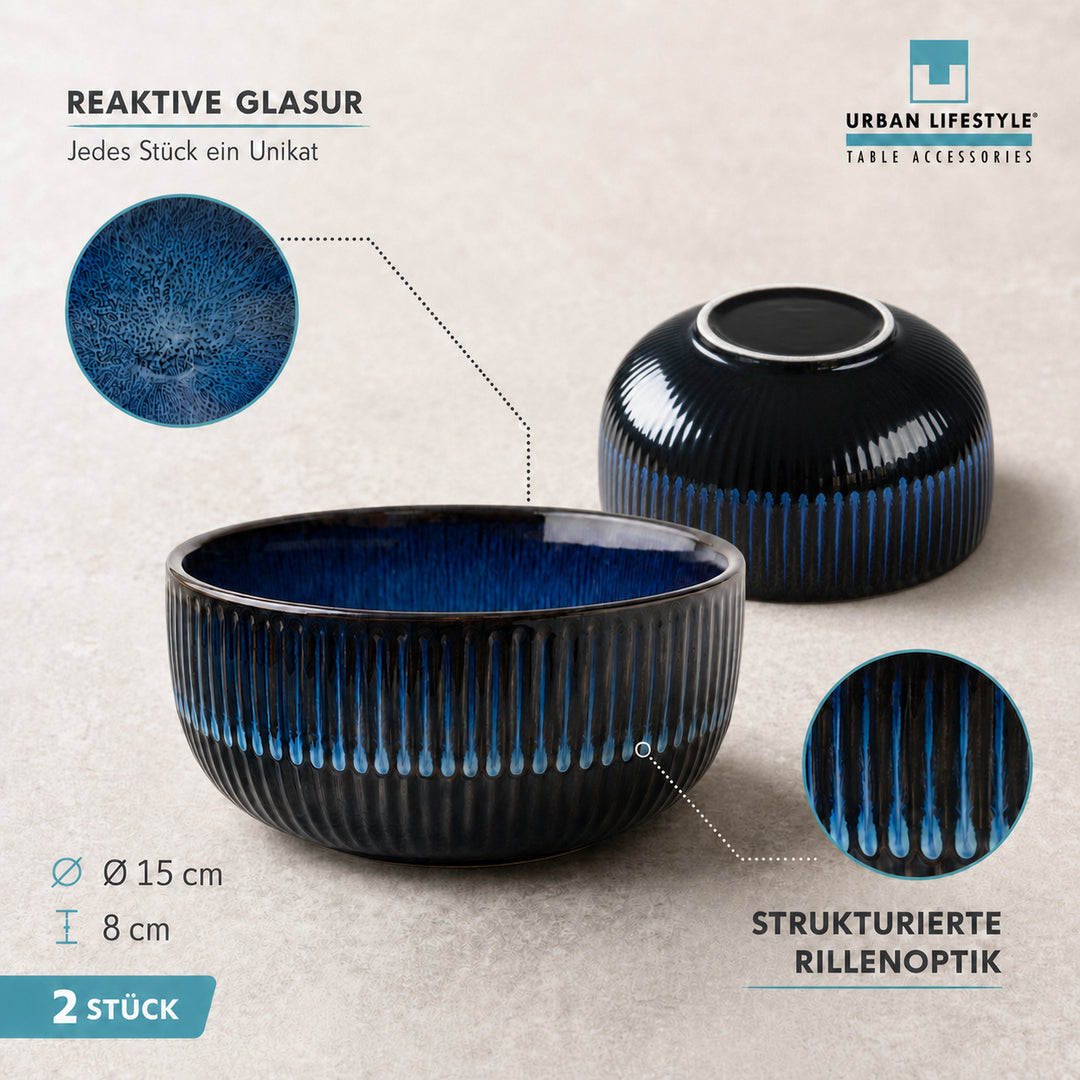Müslischalen Diana blau – Frühstückszene mit Müsli