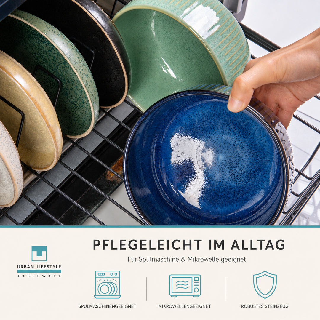 Müslischalen Diana blau Steinzeug – Draufsicht von oben