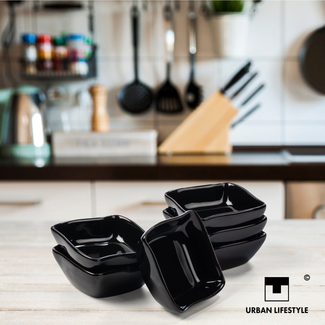 Saucenschälchen Nami - 6er Set Porzellan schwarz