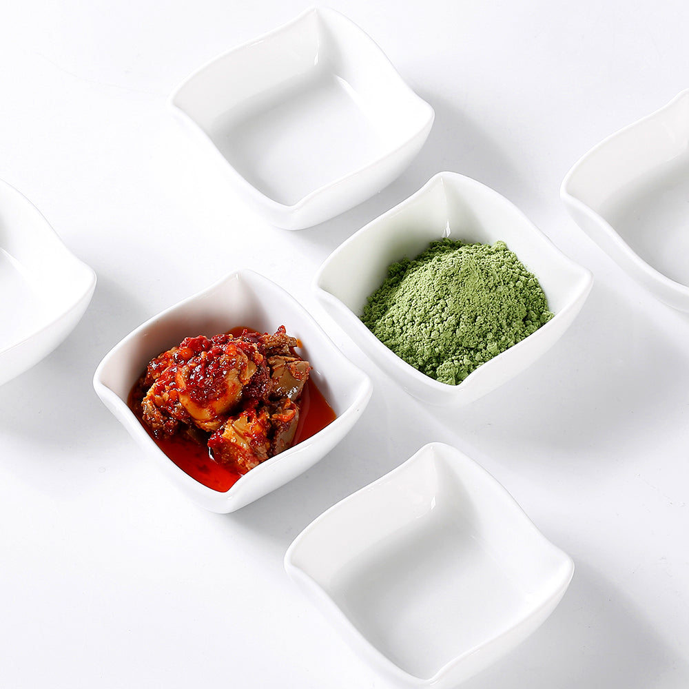 Saucenschälchen Nami weiß - 6 Stück Porzellan