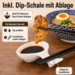 Bild in der Galerie öffnen: Ramen Set Seigaiha Porzellan – spülmaschinenfest stapelbar 1000 ml