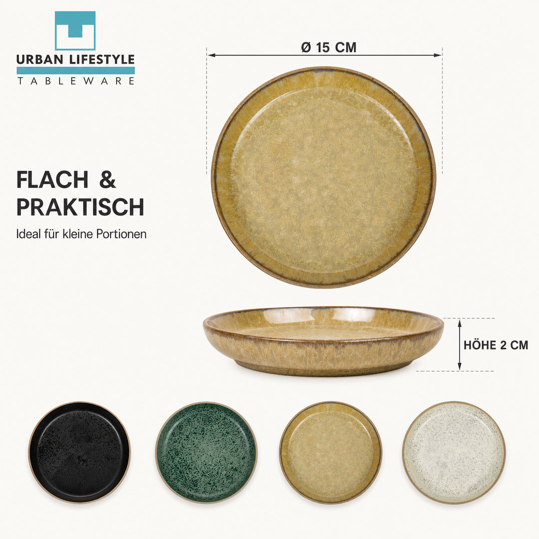URBAN LIFESTYLE RONDA Dessertteller 4er Set Porzellan 20 cm – Hauptbild