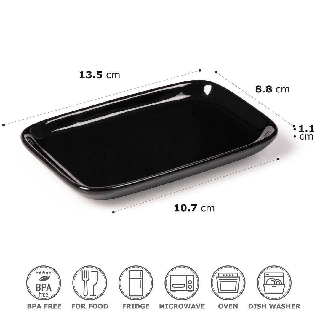 Mezzeteller schwarz Steinzeug - Urban Lifestyle Design