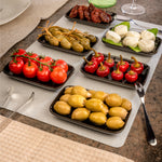 Bild in der Galerie öffnen: Steinzeug Mezzeteller schwarz - matt glasiert