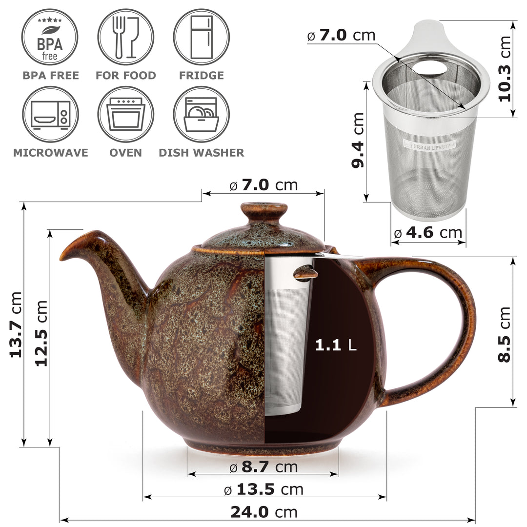 Urban Lifestyle Teekanne "Swansea" mit Siebeinsatz (Seegrün)