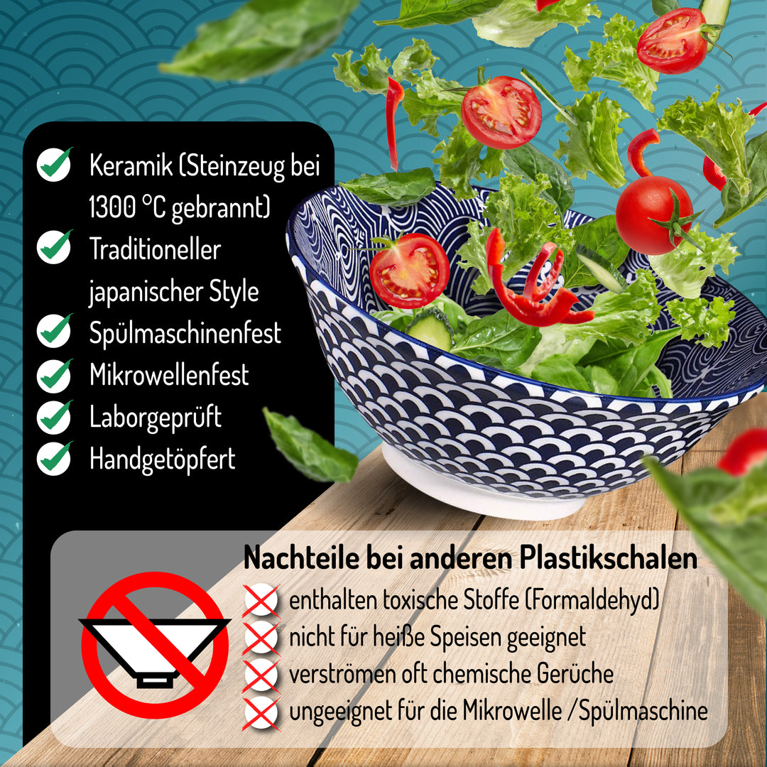 2er Set Ramen Schalen aus Porzellan Urban Lifestyle 20 cm