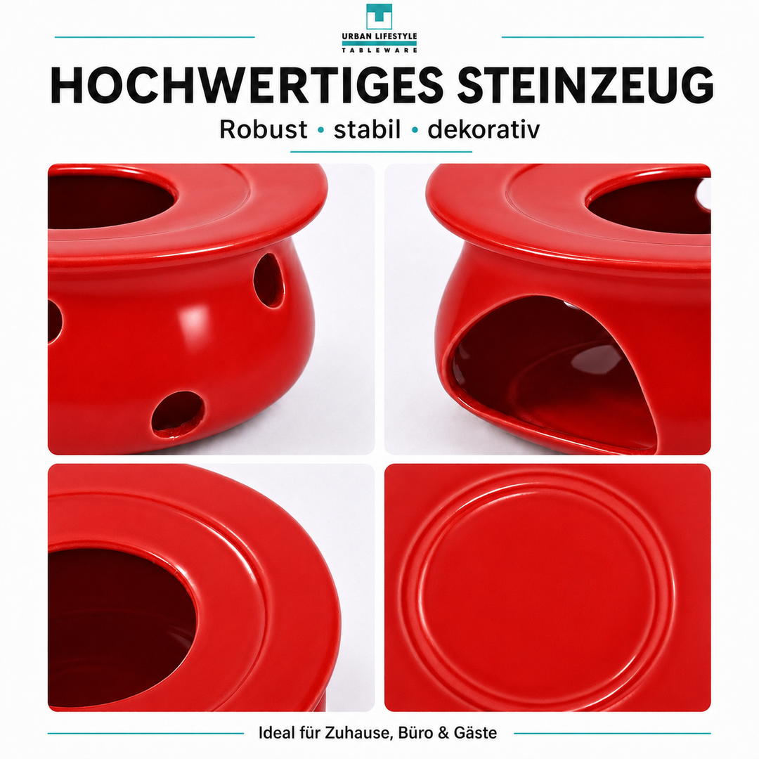Stövchen – Keramik, Rot