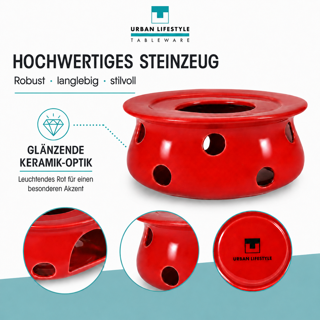 Stövchen – Keramik, Rot