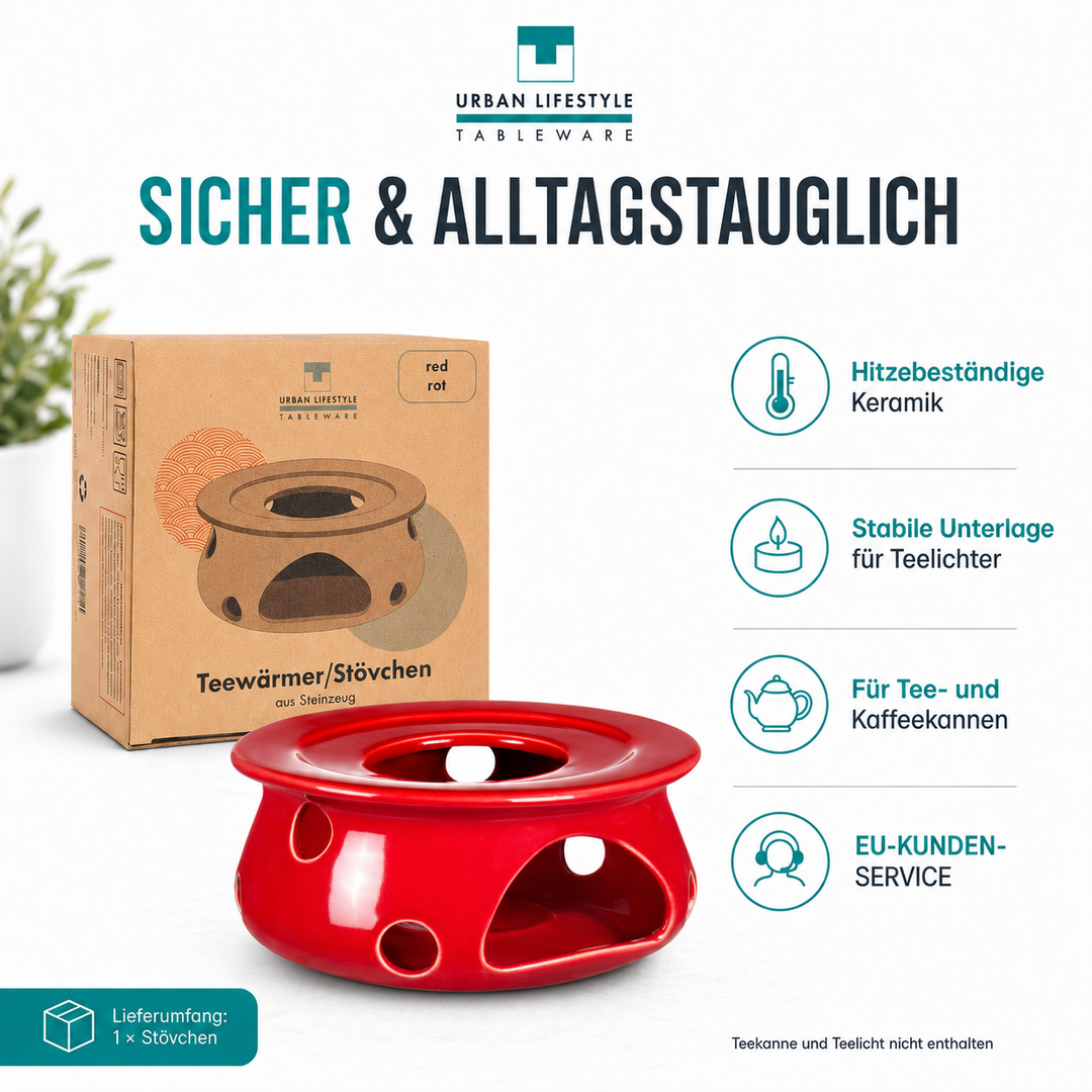 Stövchen – Keramik, Rot