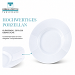 Bild in der Galerie öffnen: Pastateller Milano – Porzellan, Ø 26,5 cm, 6er-Set für Pasta &amp; Salat