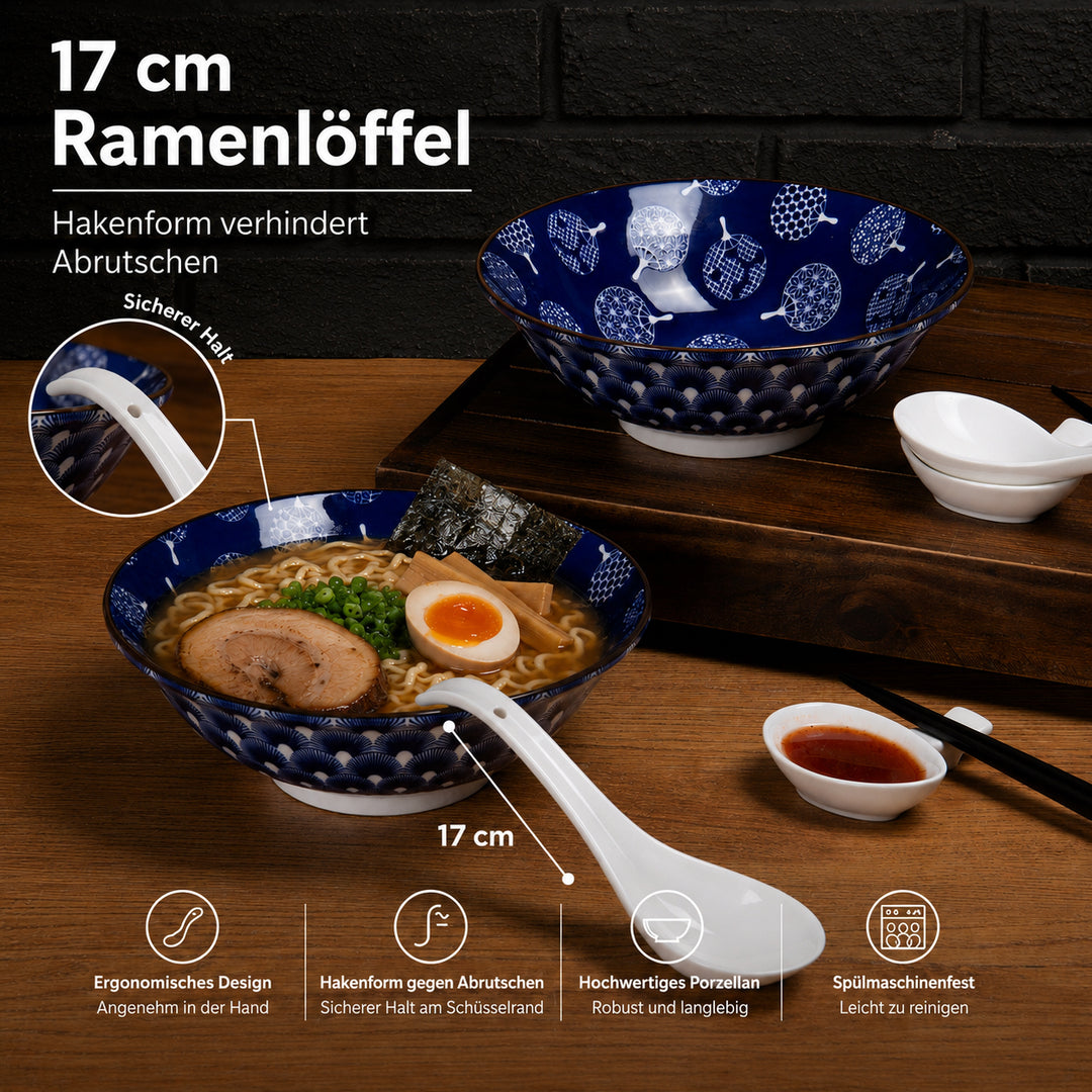 URBAN LIFESTYLE Uchiwa Dinner Set 8-teilig – spülmaschinenfest für 2 Personen