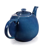 Bild in der Galerie öffnen: Teekanne Swansea blau aus Porzellan - spülmaschinenfest