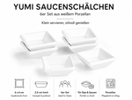 Bild in der Galerie öffnen: Yumi Saucenschälchen 6er Set Weiß 6 x 6 cm