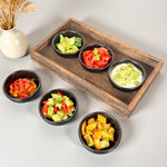 Bild in der Galerie öffnen: Dipschälchen Ayumi Keramik schwarz - 6 Stück Saucenschälchen